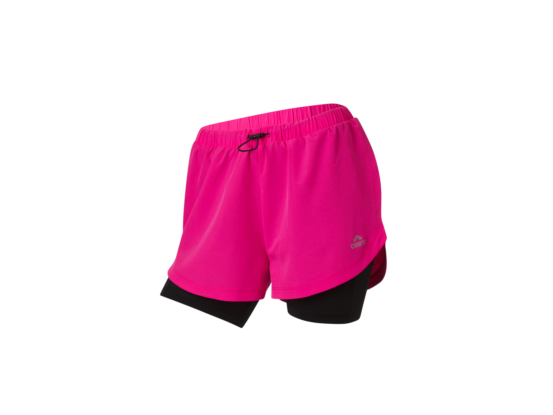 E-shop CRIVIT Dámske funkčné bežecké šortky 2 v 1 (ružová, L (44/46))