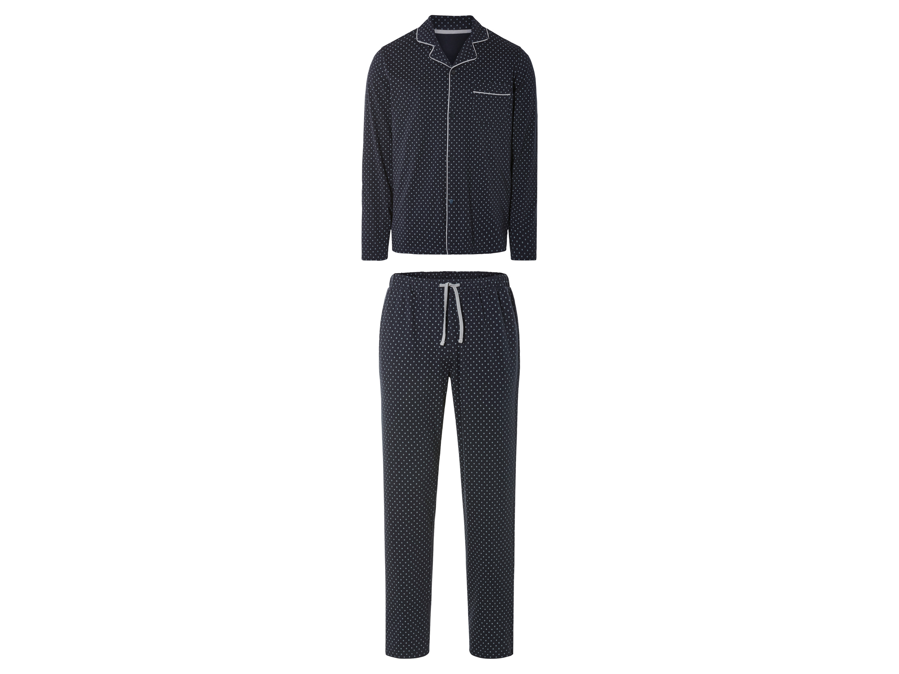 LIVERGY® Pánske pyžamo (S (44/46), vzor/navy modrá)