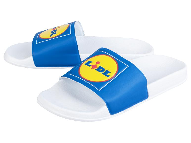 Lidl papuče, modré a biele.