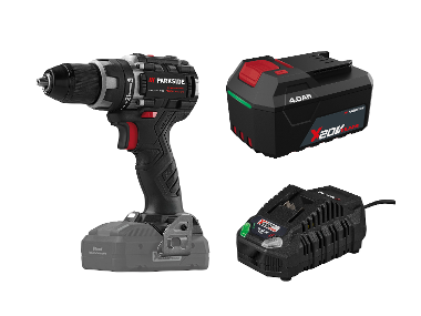 PARKSIDE® Aku vŕtací skrutkovač 20 V PABSP 20 Li C4 + Rýchlonabíjačka akumulátora 20 V/4,5 A + Akumulátor 20 V/4 Ah