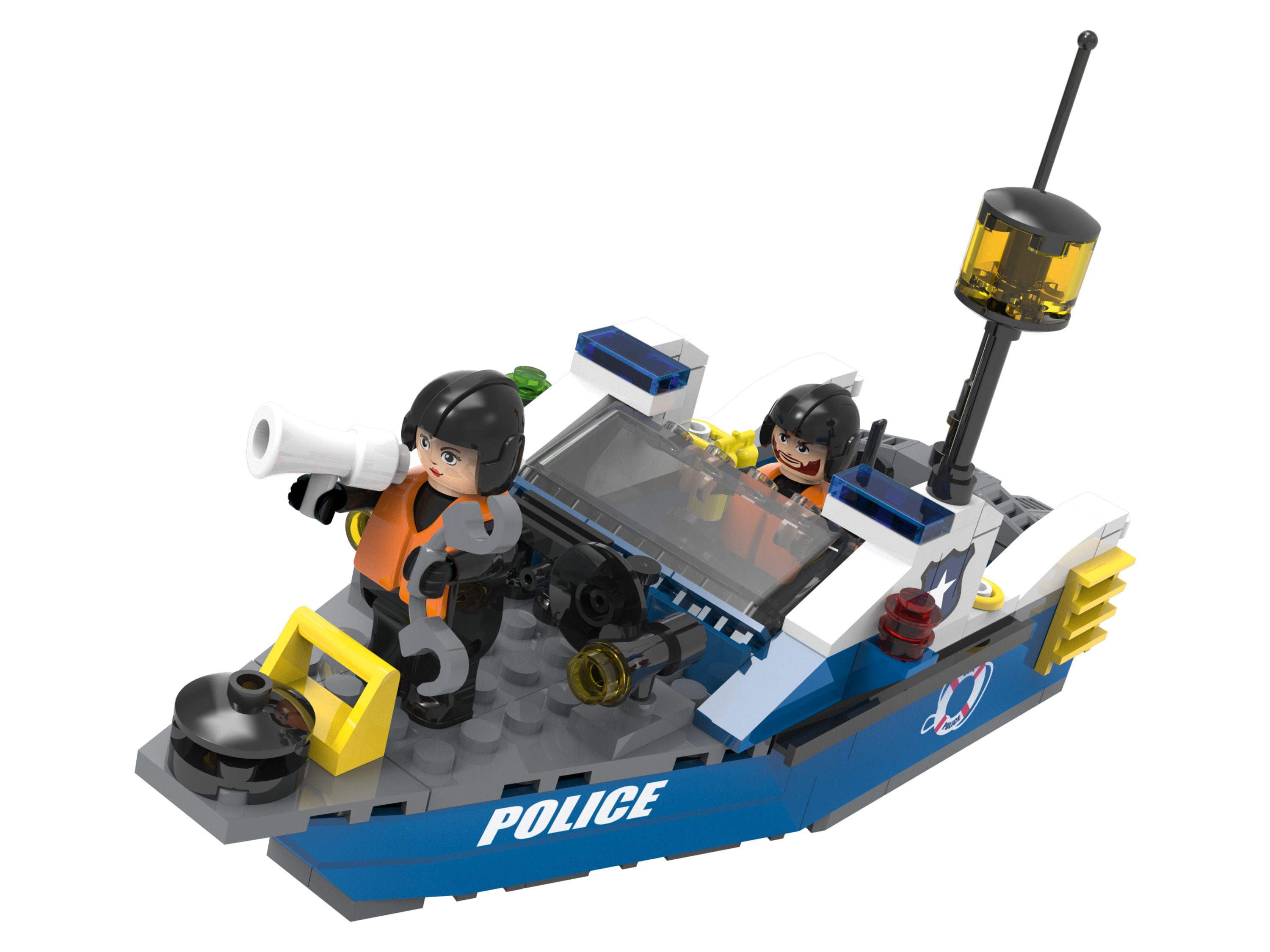 Playtive Clippys Stavebnica S (policajný čln)