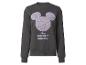 Tmavosivá mikina Disney Mickey Mouse s fialovým logom.
