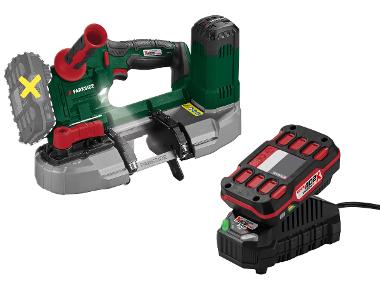 PARKSIDE® Aku pásová píla 20 V PMBA 20-Li A1+ Akumulátor 20 V 2 Ah PAP 20 B1 + Nabíjačka 20 V 2,4 A