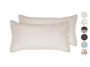 LIVARNO® Obliečka na vankúš zo saténového mikrovlákna, 80 x 40 cm, 2 kusy