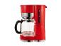 Červená retro kávovar.