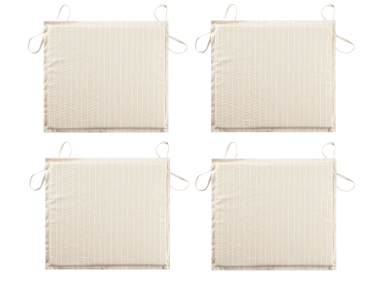 LIVARNO home Obojstranný podsedák, krémová, 38 x 42 x 3 cm, 4 kusy