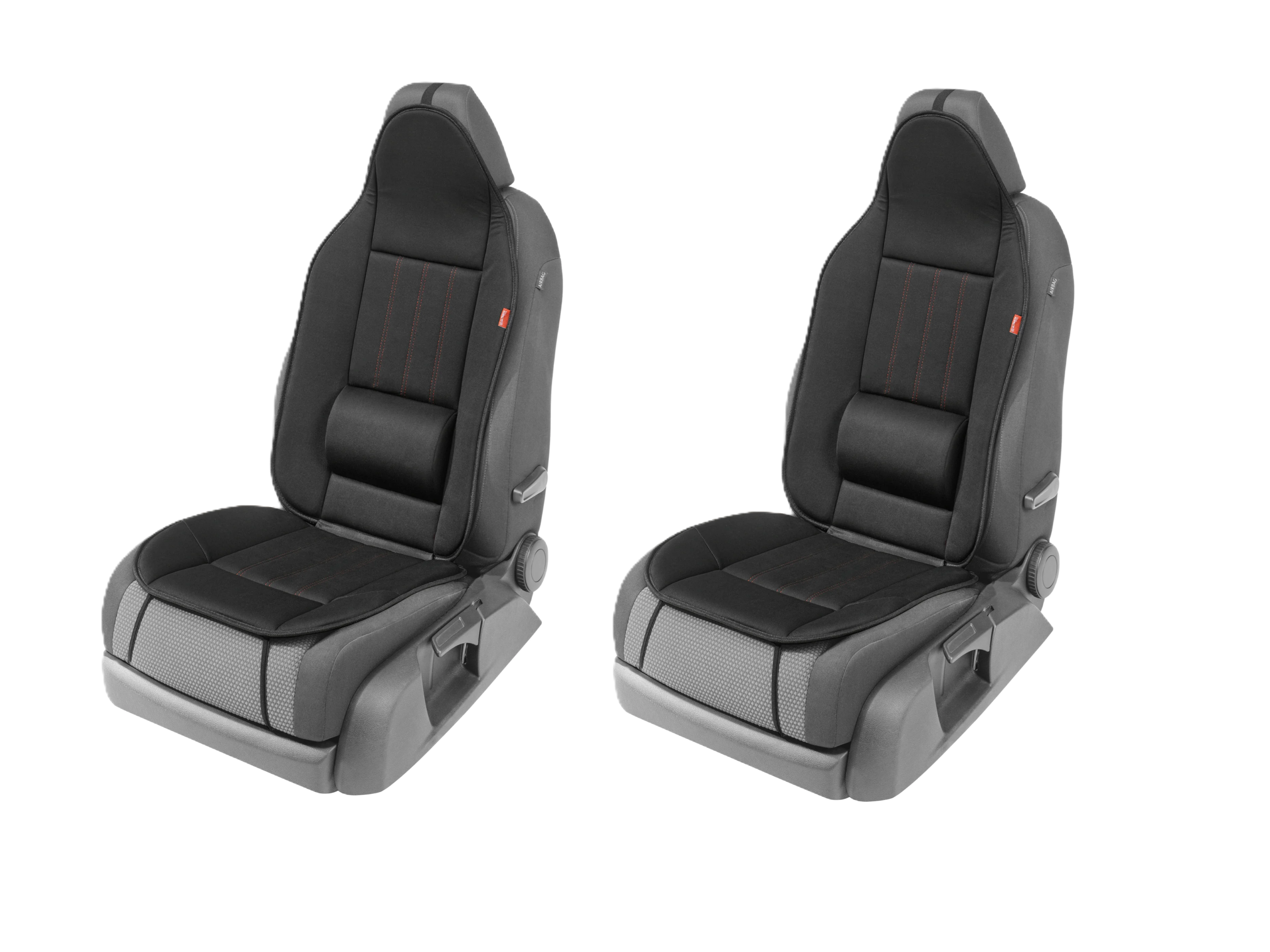 E-shop ULTIMATE SPEED® Podložka na autosedadlo s bedrovou opierkou, čierne/červené, 2 kusy
