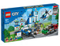 LEGO City policajná stanica s helikoptérou, policajným autom a väzenským autom.