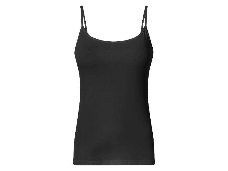 esmara® Dámsky top s úzkymi ramienkami, 5 kusov (čierna, M (40/42))