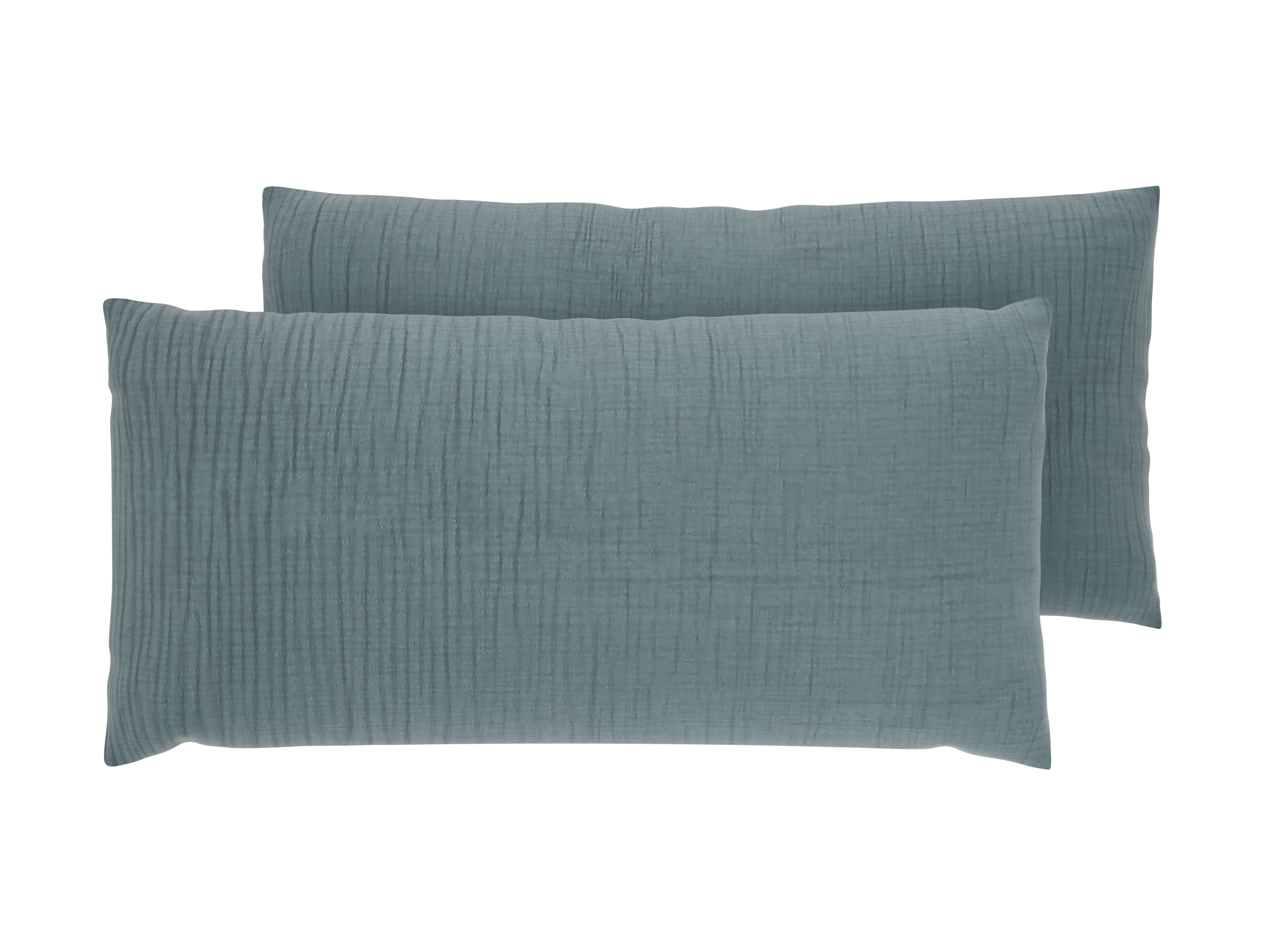 E-shop LIVARNO® Mušelínové obliečky na vankúš, 40 x 80 cm, 2 kusy (modrá)