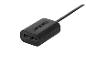Čierna nabíjačka Tronic s dvoma USB portami a káblom.