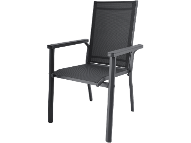 LIVARNO® Hliníkové stohovateľné kreslo Houston, sivé