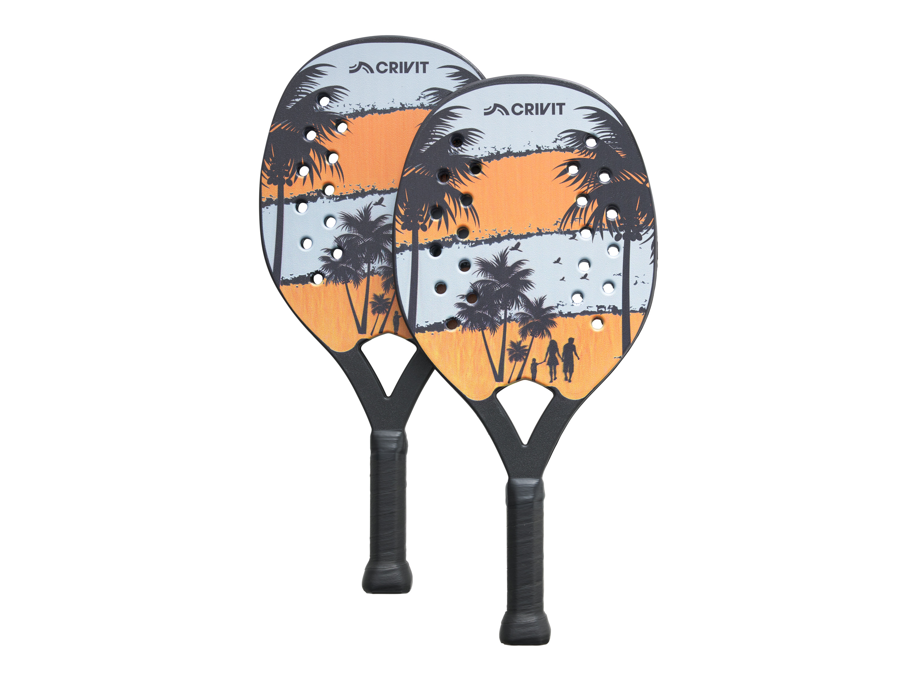 CRIVIT Súprava na plážový tenis pre 2 hráčov (oranžová)