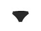 Čierne plavkové nohavičky s vysokým pásom a rebrovanou textúrou
