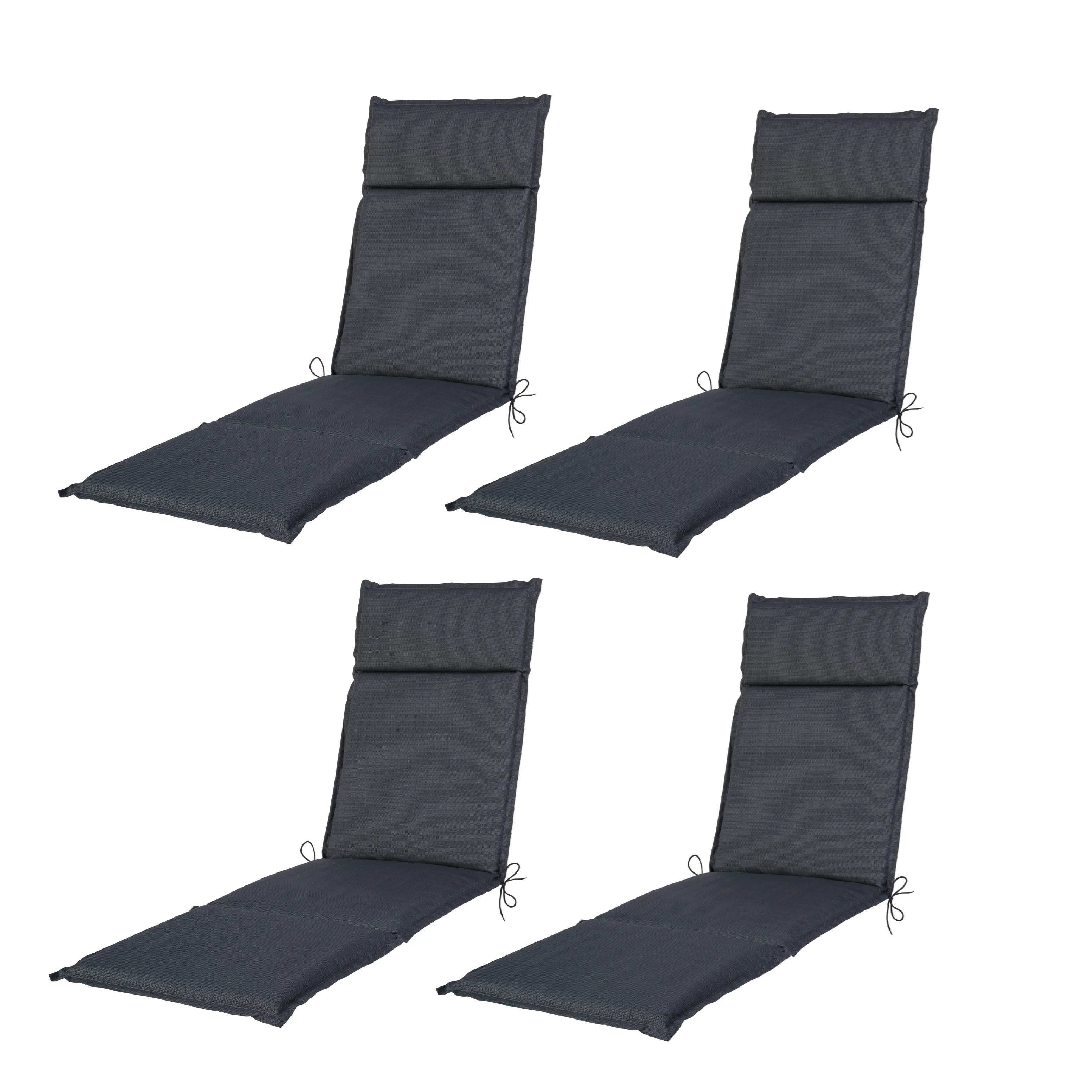 LIVARNO® Podsedák na kreslo Houston, antracitová, 4 kusy