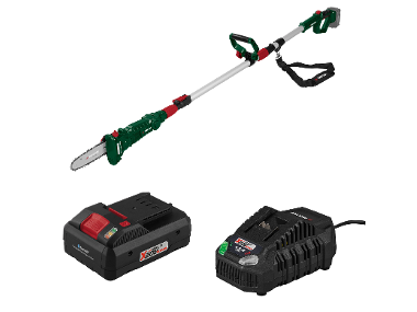 PARKSIDE® Aku odvetvovač 20 V PAHE E6 + Smart akumulátor 20 V/4 Ah PAPS 204 B1 + Rýchlonabíjačka akumulátora 20 V/4,5 A PLG 20 C3