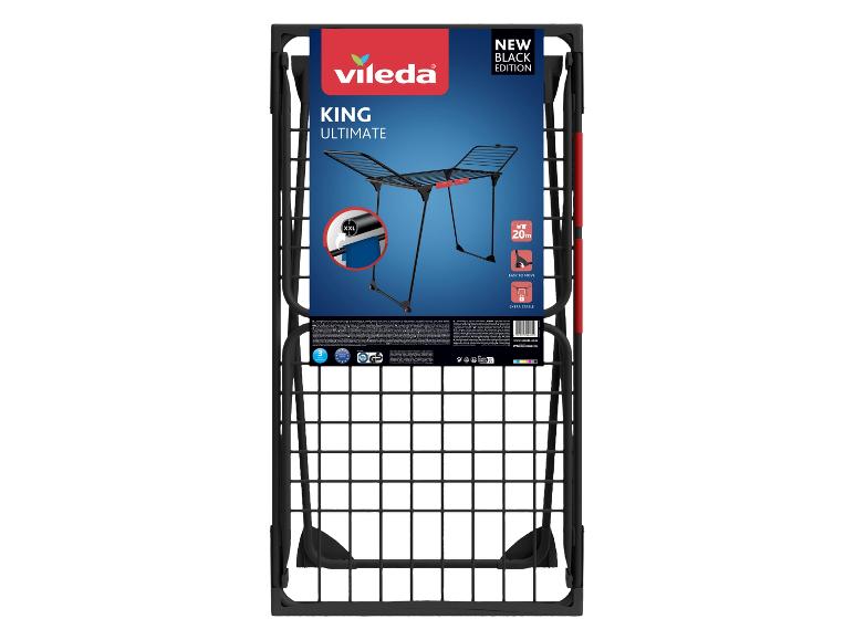 Sušiak na bielizeň King Ultimate v čiernej edícii, s 20m sušiacej plochy a XXL tyčami.