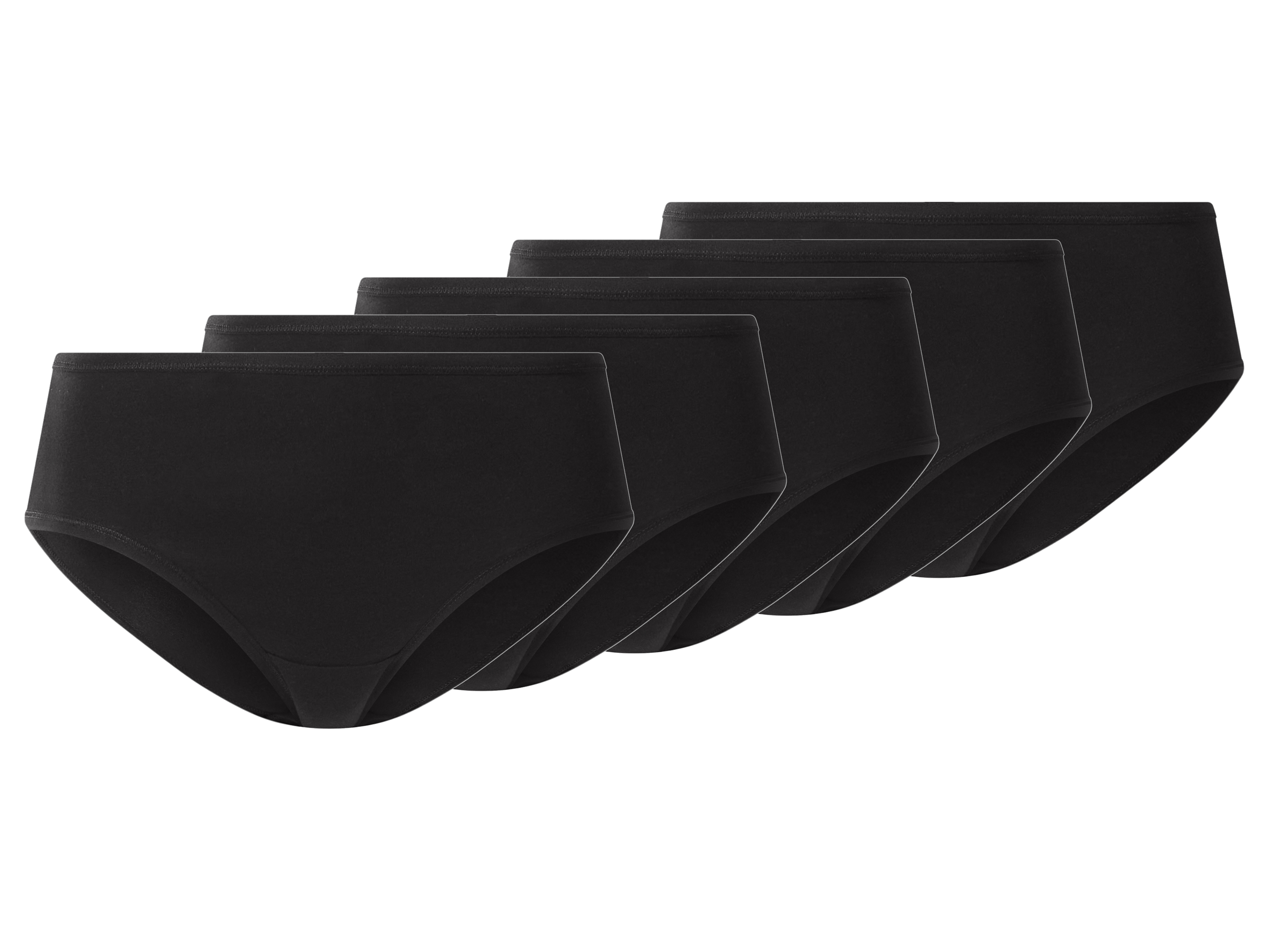 esmara® Dámske bedrové nohavičky, 5 kusov (čierna, XS (32/34))
