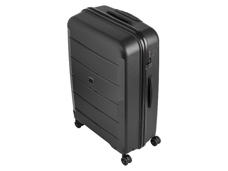 Čierna cestovná taška na kolieskach od značky IT Luggage.