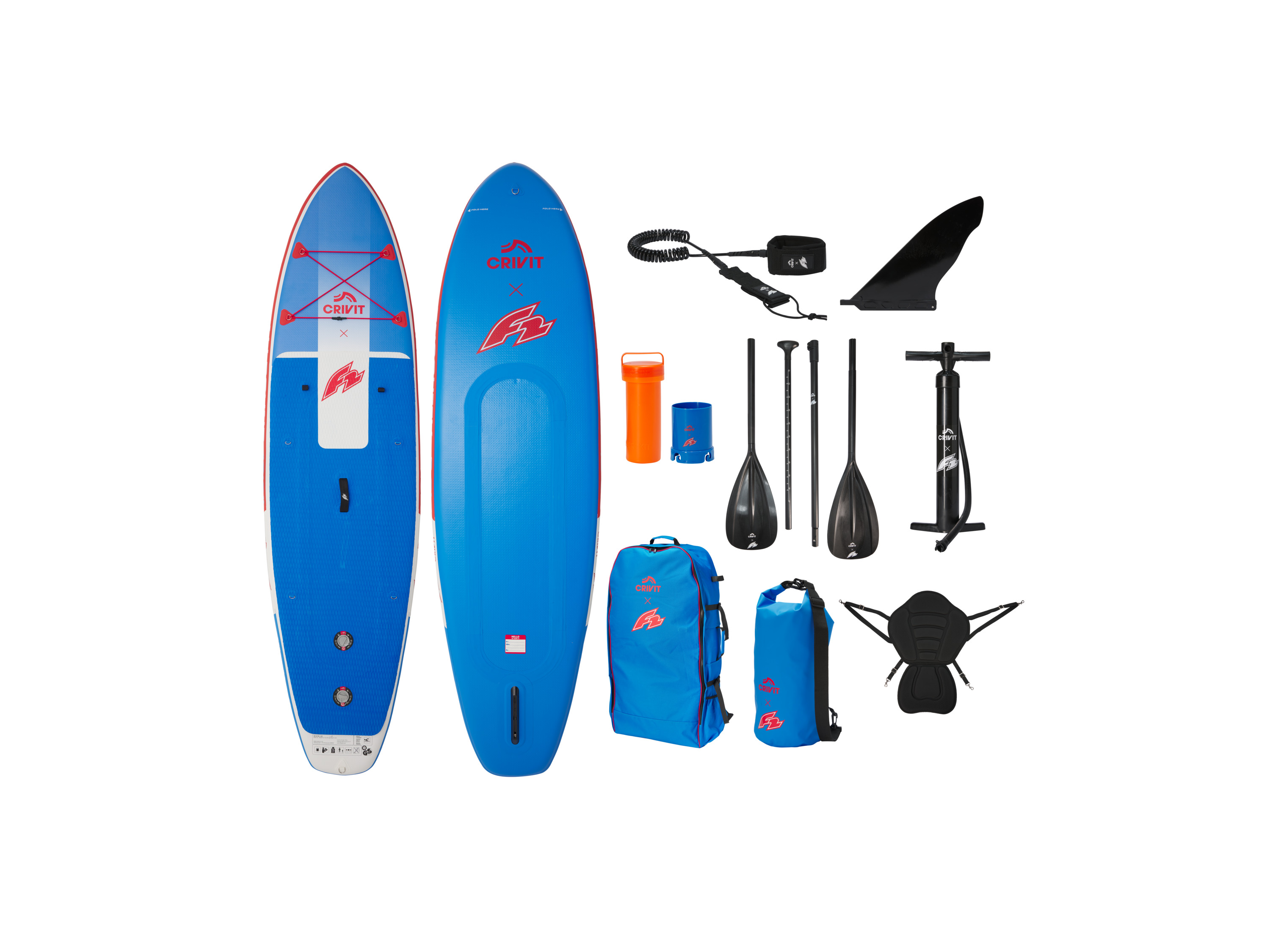 CRIVIT Univerzálny dvojkomorový nafukovací paddleboard