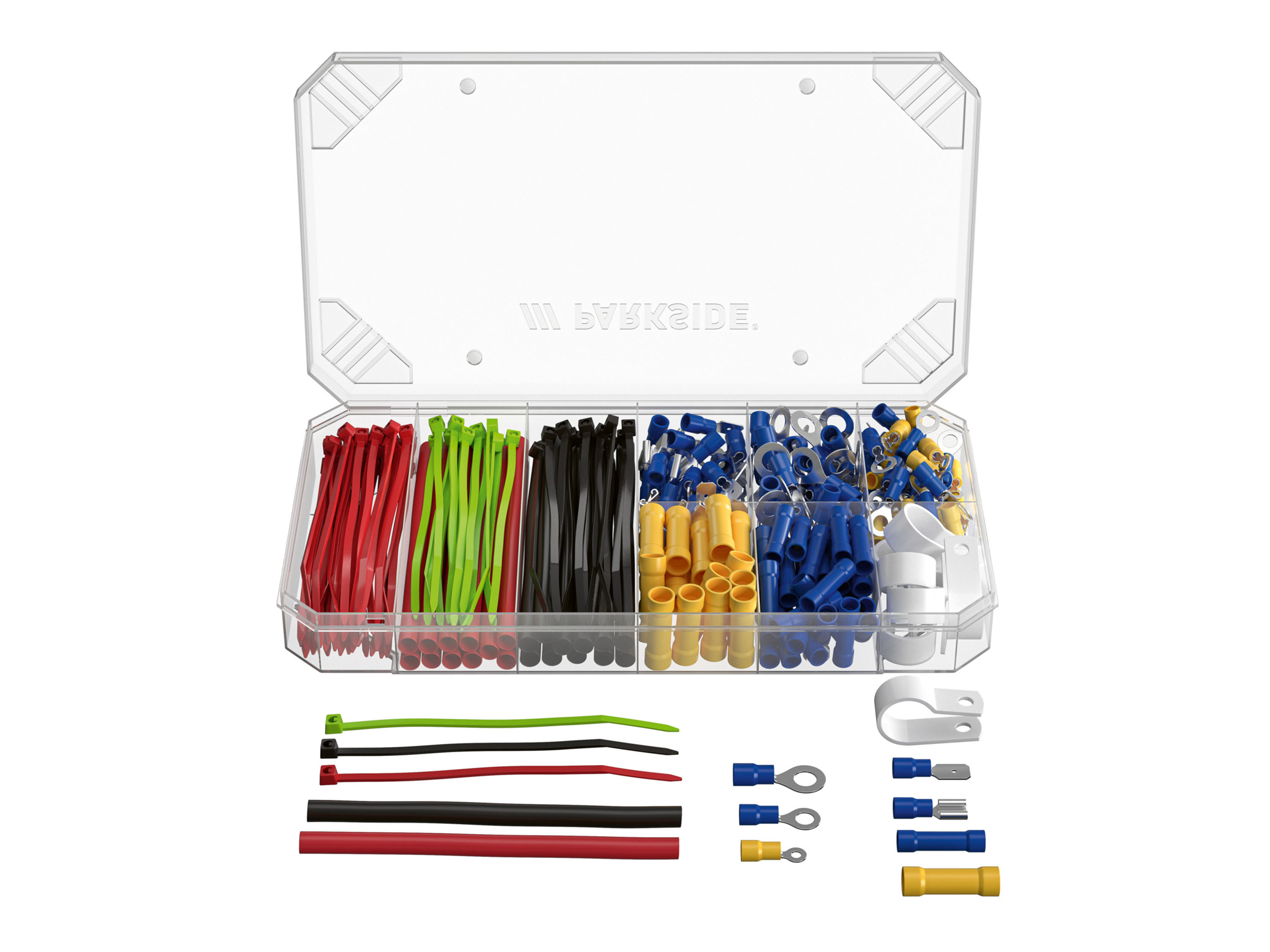 PARKSIDE® Súprava drobného príslušenstvo na káble (súprava svoriek a viazacích pások na káble)