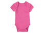 Ružový body s krátkymi rukávmi pre bábätko.