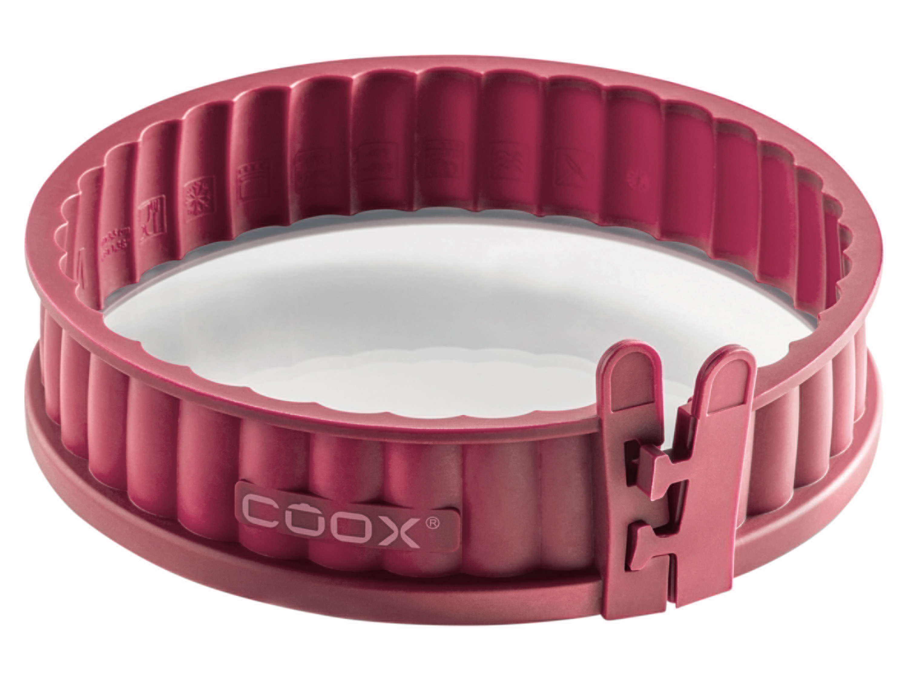 Coox Forma na koláč so skleneným dnom, Ø 18 cm  (tmavočervená)