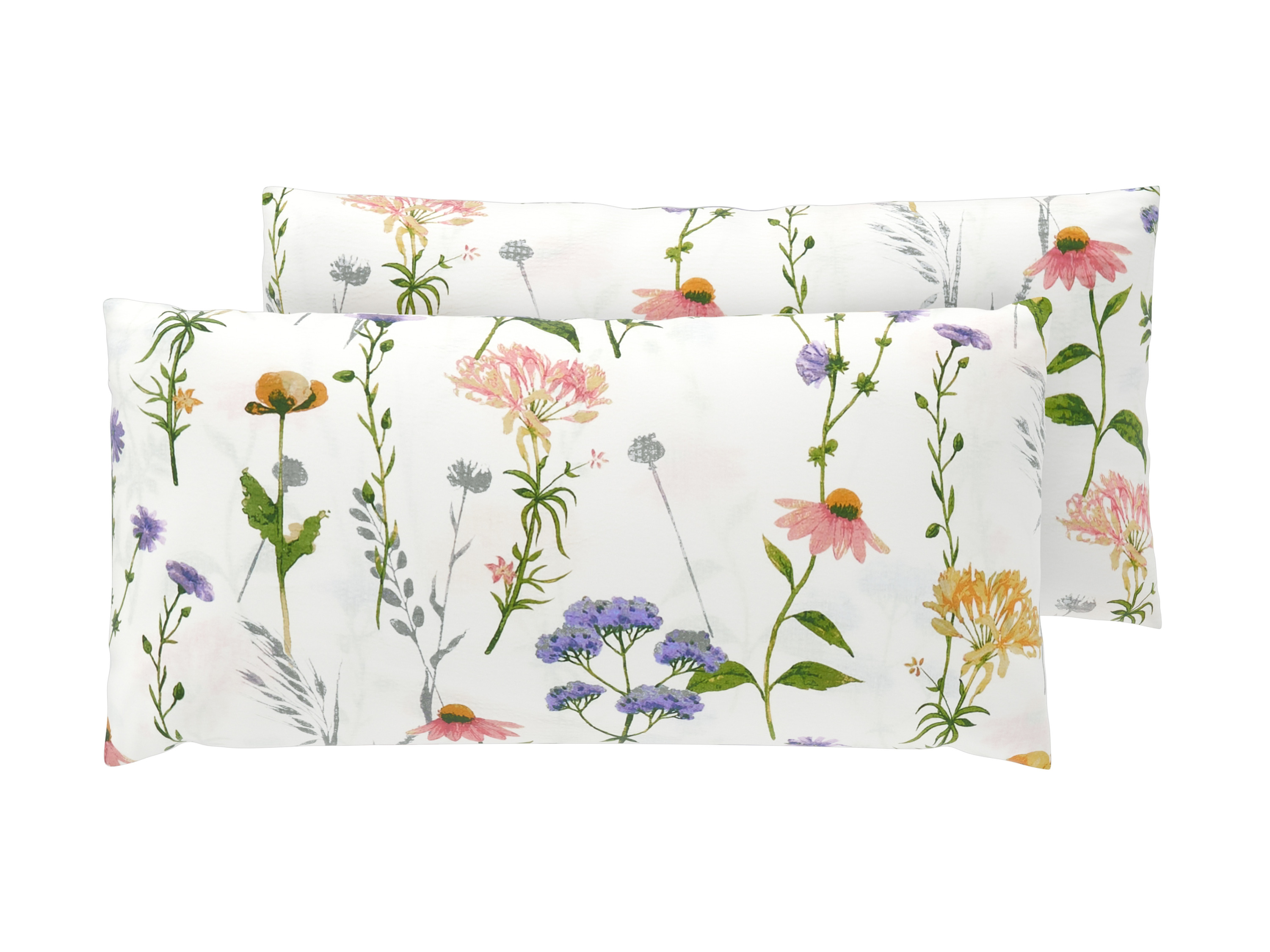 LIVARNO® Obliečka na vankúš, 80 x 40 cm, 2 kusy (kvety)