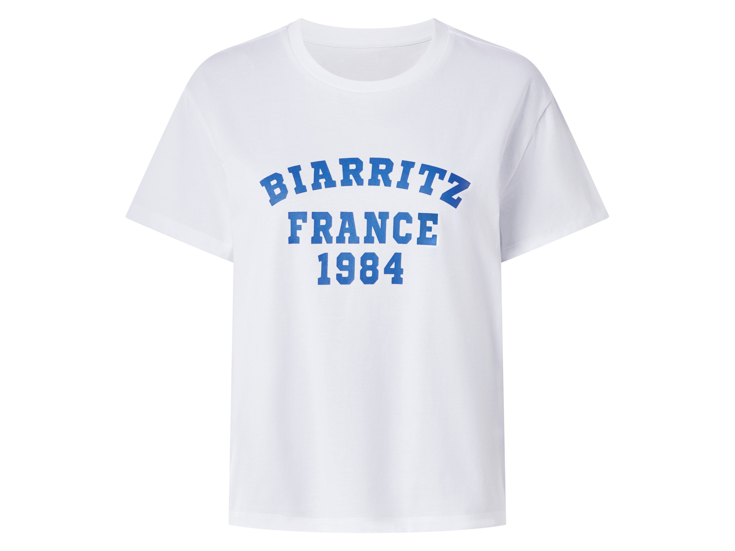 esmara® Dámske tričko (biela/modrá, M (40/42))