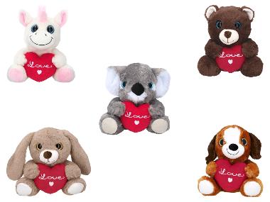 Valentínske plyšové zvieratko, 20 cm