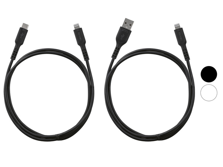 Prejsť na zobrazenie na celú obrazovku: TRONIC® Nabíjací a dátový kábel Lightning (MFI) a USB-C, 1 m – obrázok 1