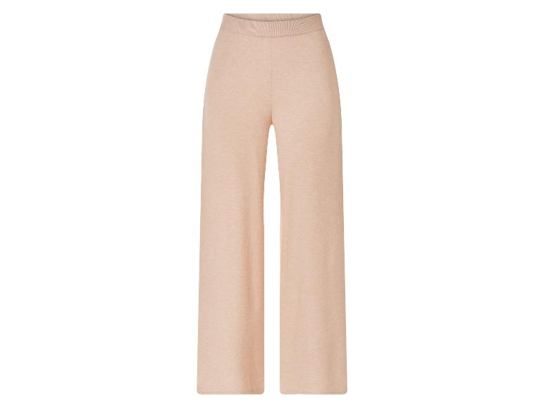 Béžové široké nohavice s elastickým pásom.