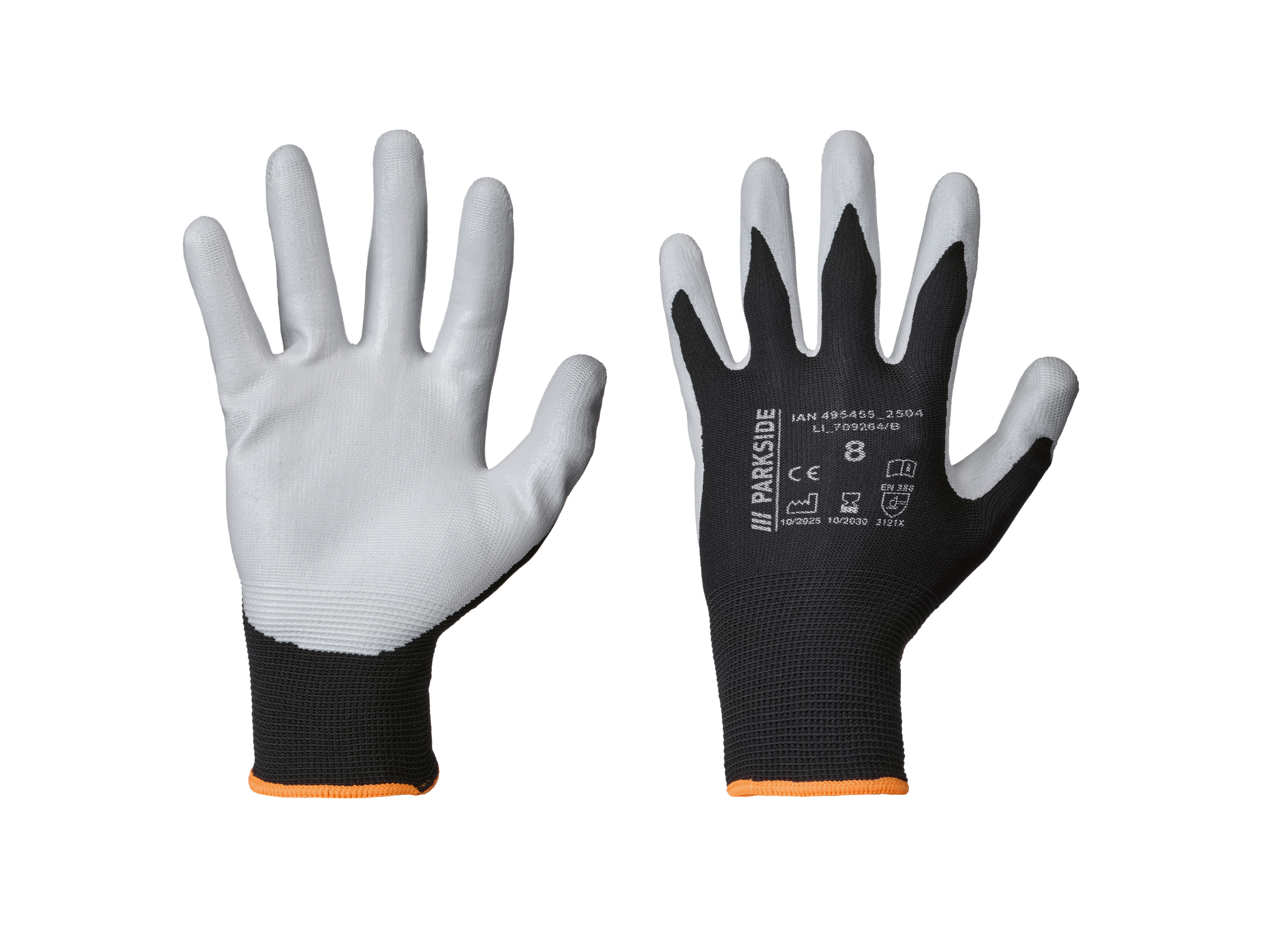 PARKSIDE®  Dámske/Pánske pracovné rukavice, 3 páry (Nano Flex, 8)