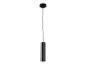 Moderná, minimalistická čierna závesná lampa.