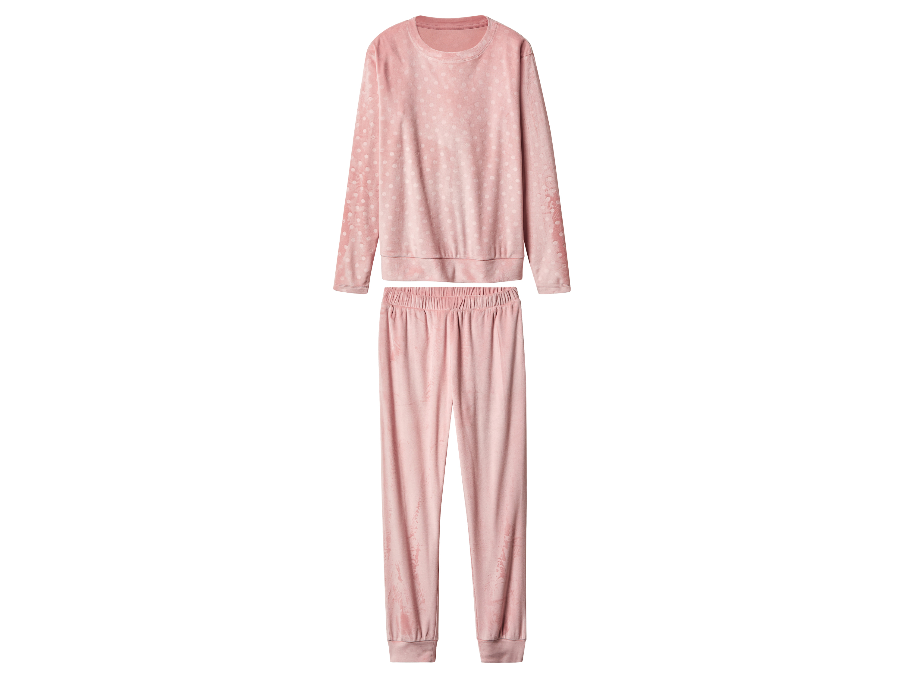 esmara® Dámske pyžamo z velúru Nicki (bledoružová, M (40/42))