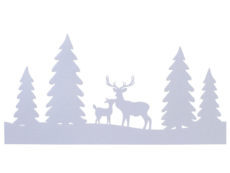 LIVARNO home Vianočné obrázky na okno s LED svetelnou reťazou (lesnatý kraj)
