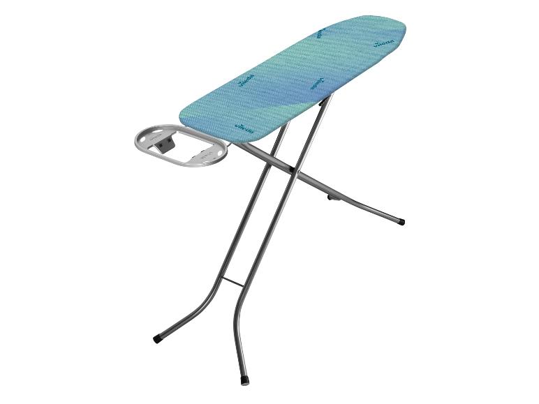 Žehliaca doska Vileda s modrozeleným poťahom a kovovým podstavcom