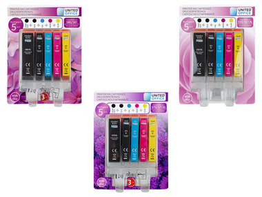 UNITED OFFICE® Náplne do tlačiarne Canon Multipack, 5 kusov