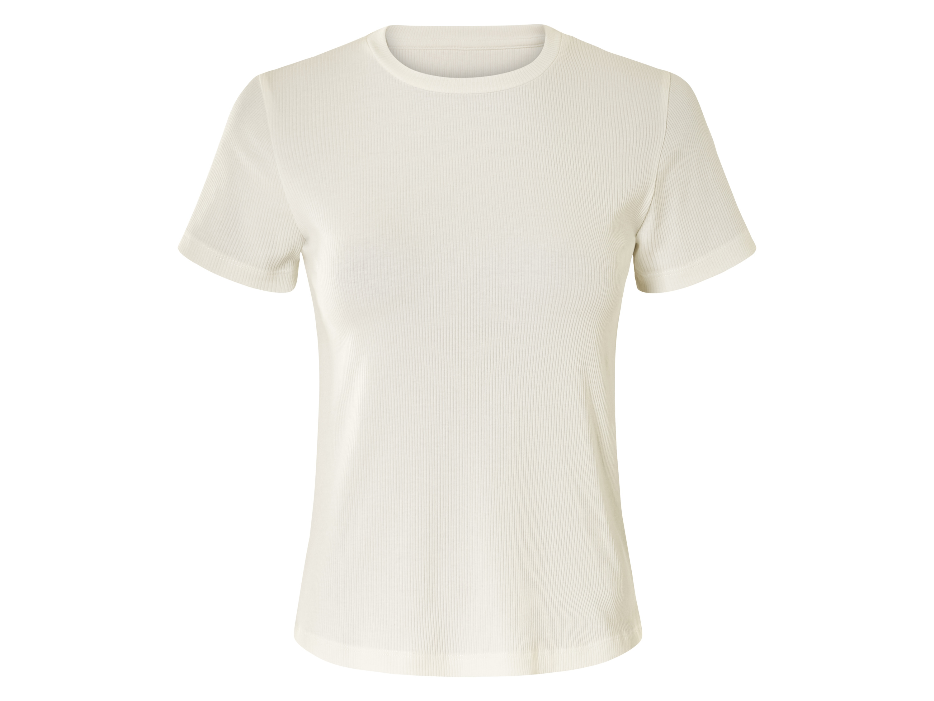 esmara® Dámske rebrované tričko (biela, M (40/42))