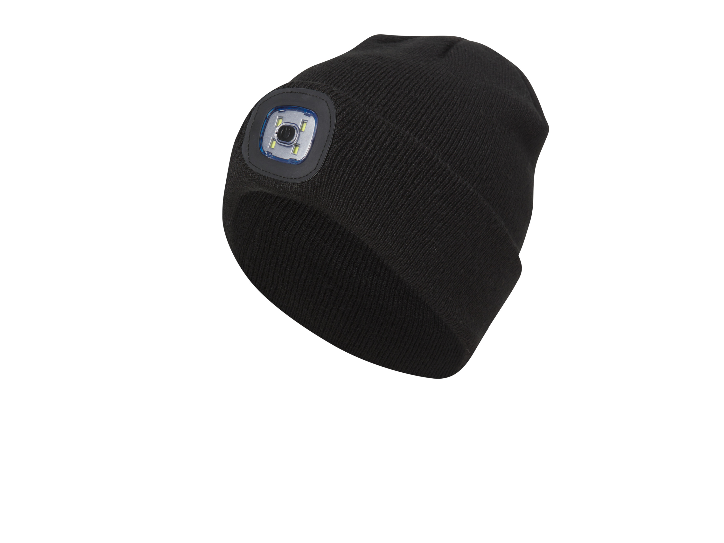CRIVIT Pletená čiapka s LED čelovkou (čierna, S/M)