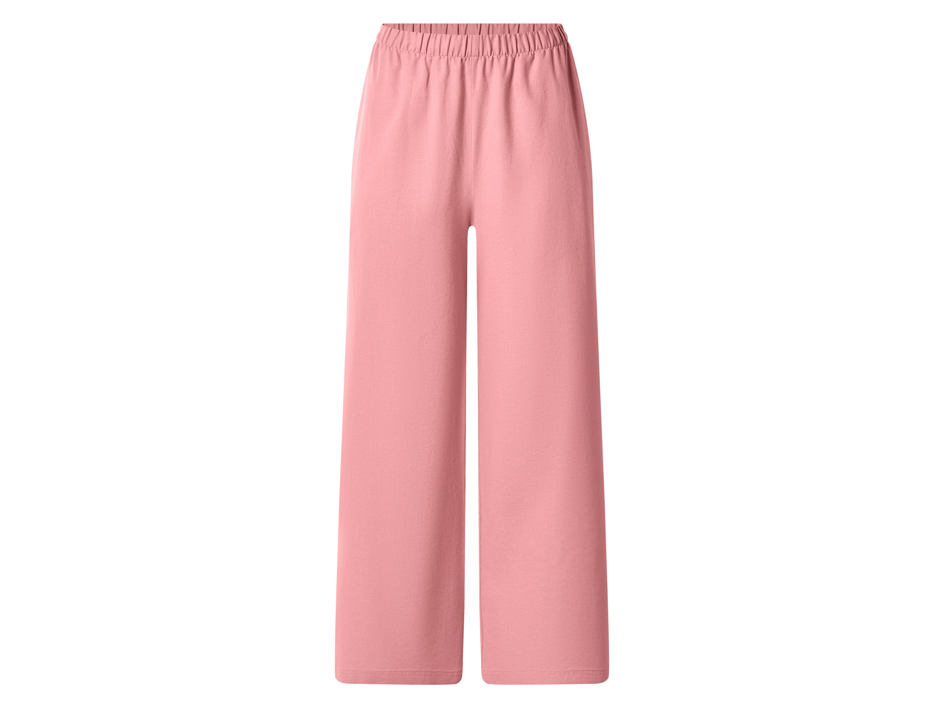 ESMARA® Dámske nohavice Wide Leg s ľanom Premium (bledoružová, S (36/38))