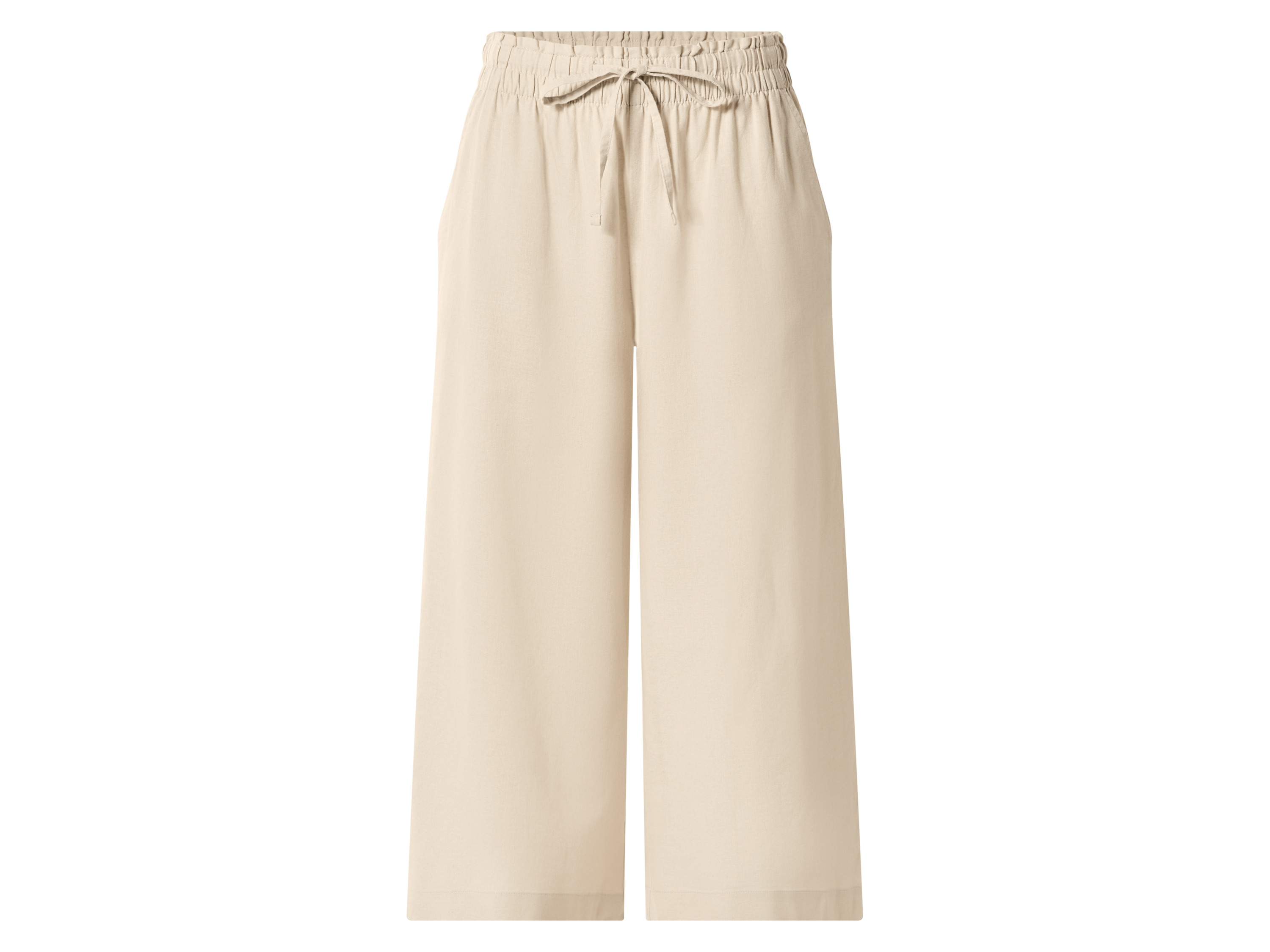 esmara® Dámske culotte nohavice s ľanom Premium (béžová, M (40/42))