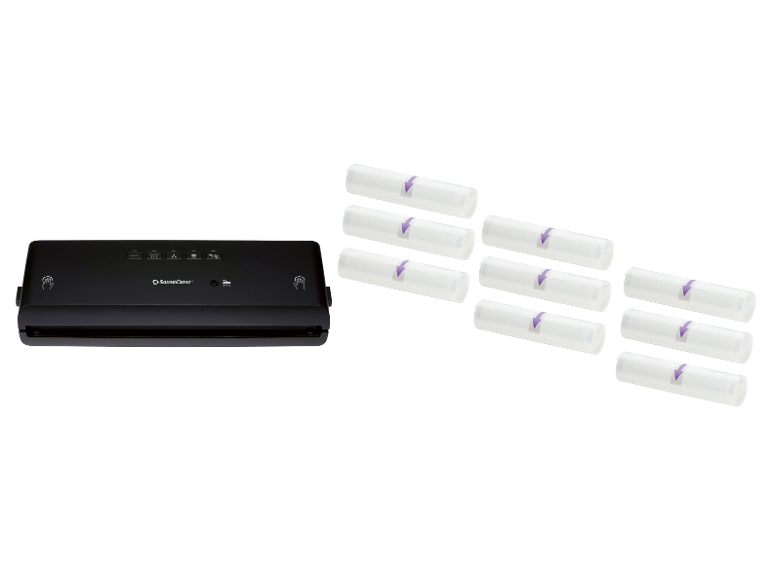 SILVERCREST® Vákuovačka SV 130 A1, čierna + Fólie na vákuovanie, 20 cm, 9 kusov