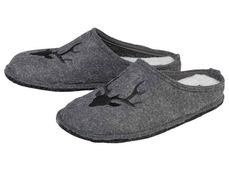 E-shop LIVERGY® Pánske plstené papuče (41, sivá)