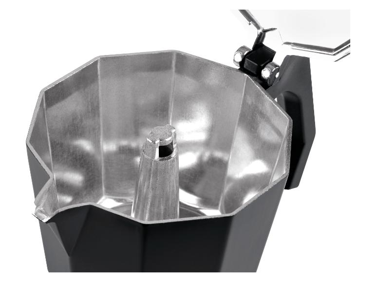 Otvorená kávová kanvica Bialetti Moka Express.