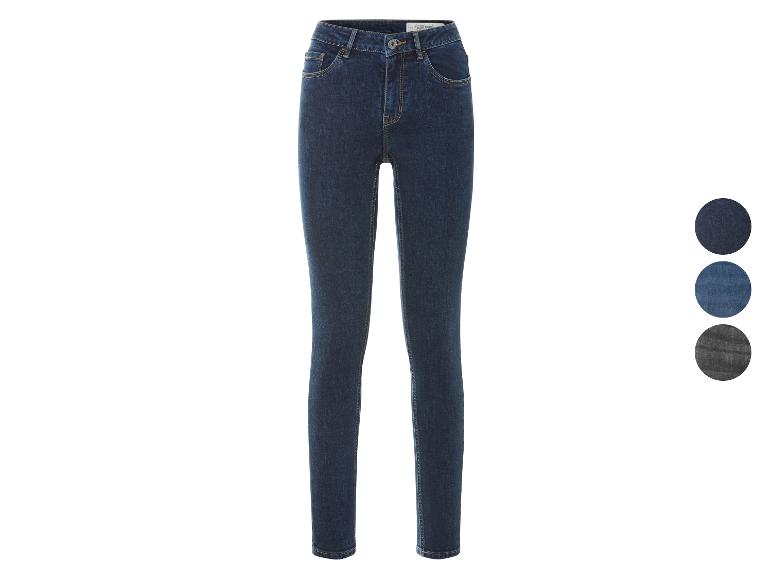 Tmavomodré skinny džínsy pre ženy v rôznych farbách.