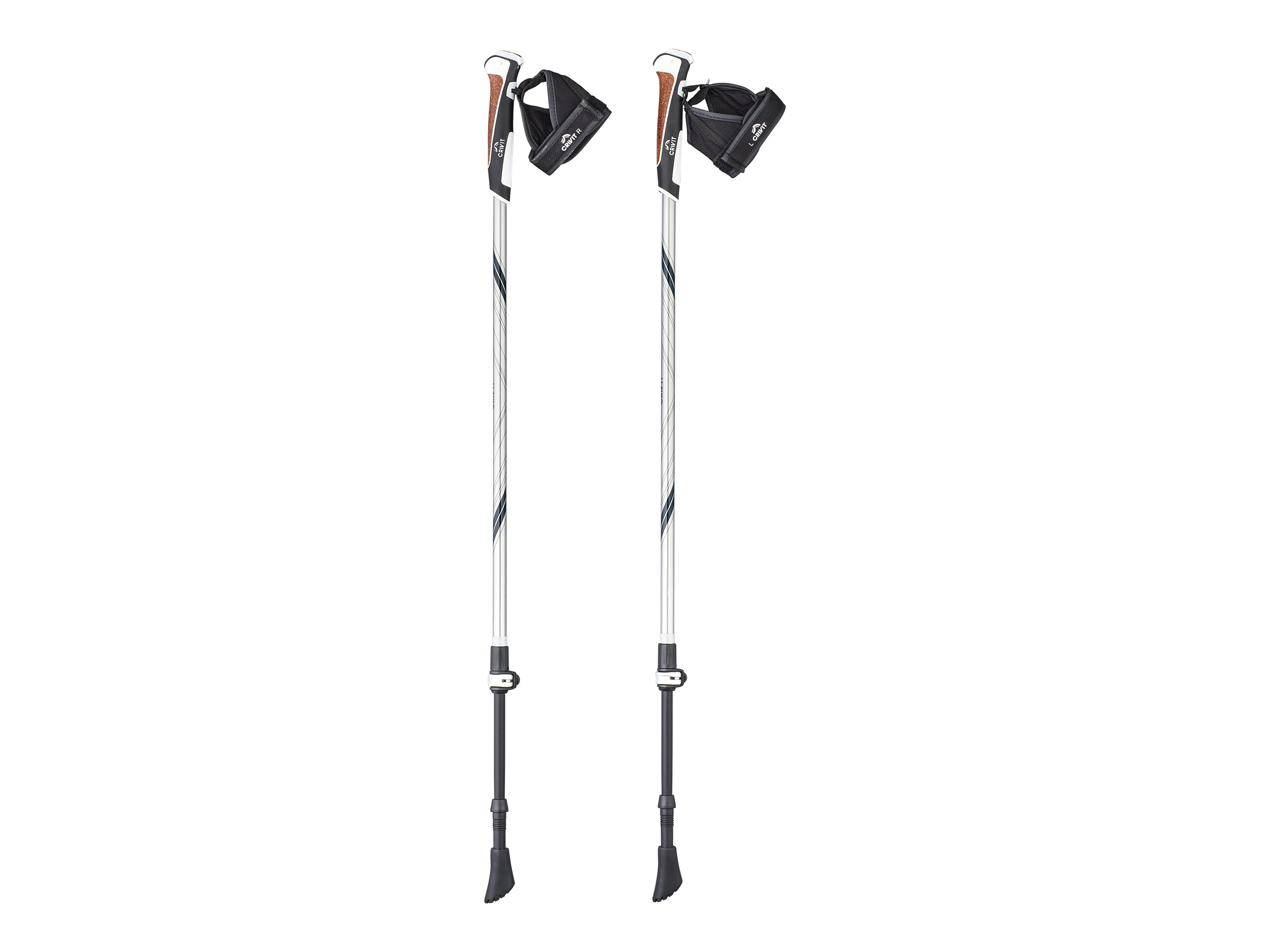 CRIVIT Palice na nordic walking (čierna/sivá)
