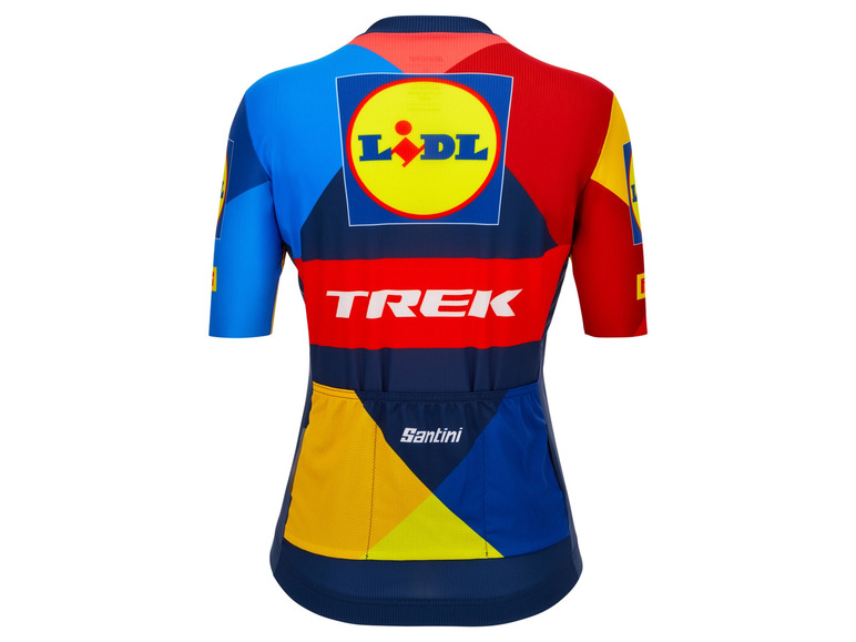 Cyklistický dres s logami Lidl a Trek.