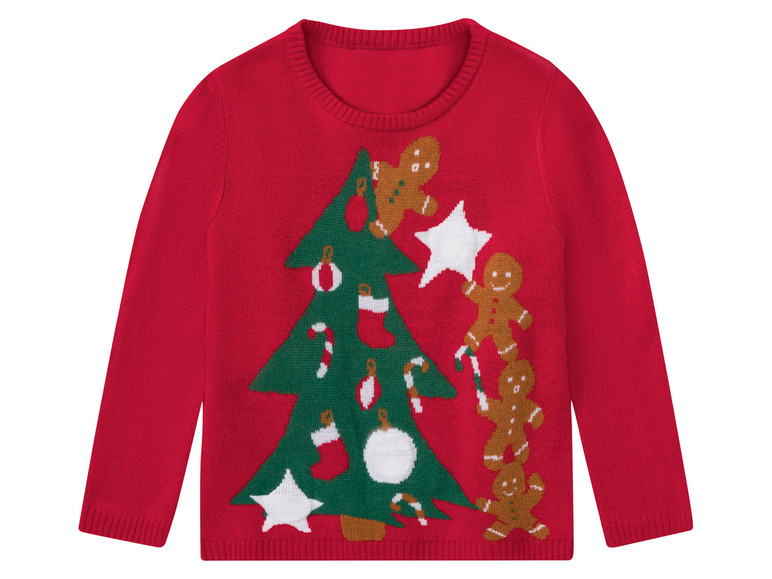 E-shop lupilu® Chlapčenský vianočný pulóver (110/116, červená)