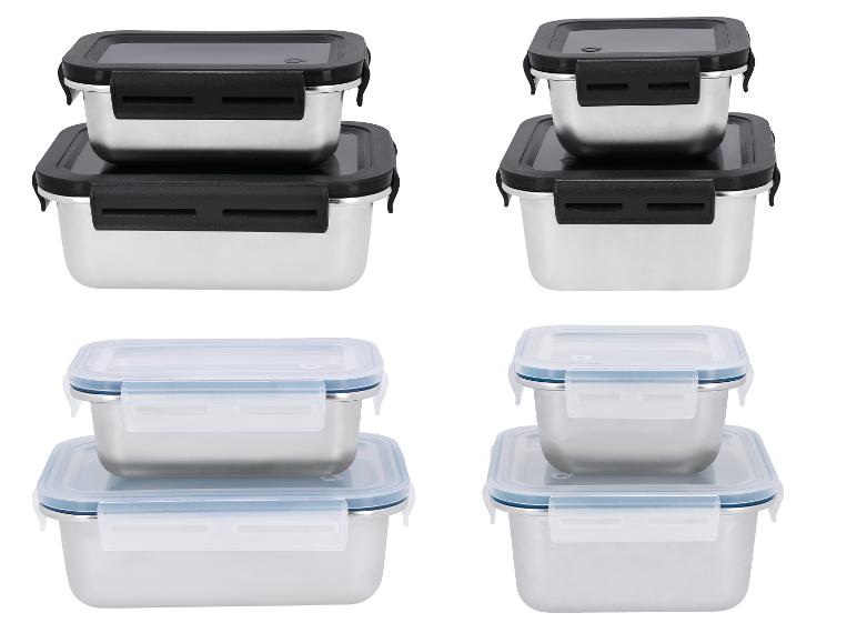 SILVERCREST® Súprava potravinových dóz z nehrdzavejúcej ocele